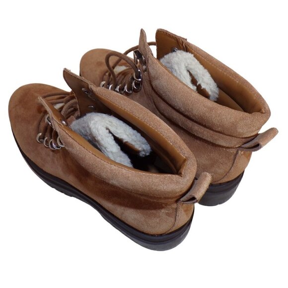 Marc Fisher Nairy Light Brown Suede Lace Up Hiking Boots 10 M NEW - Picture 3 of 5